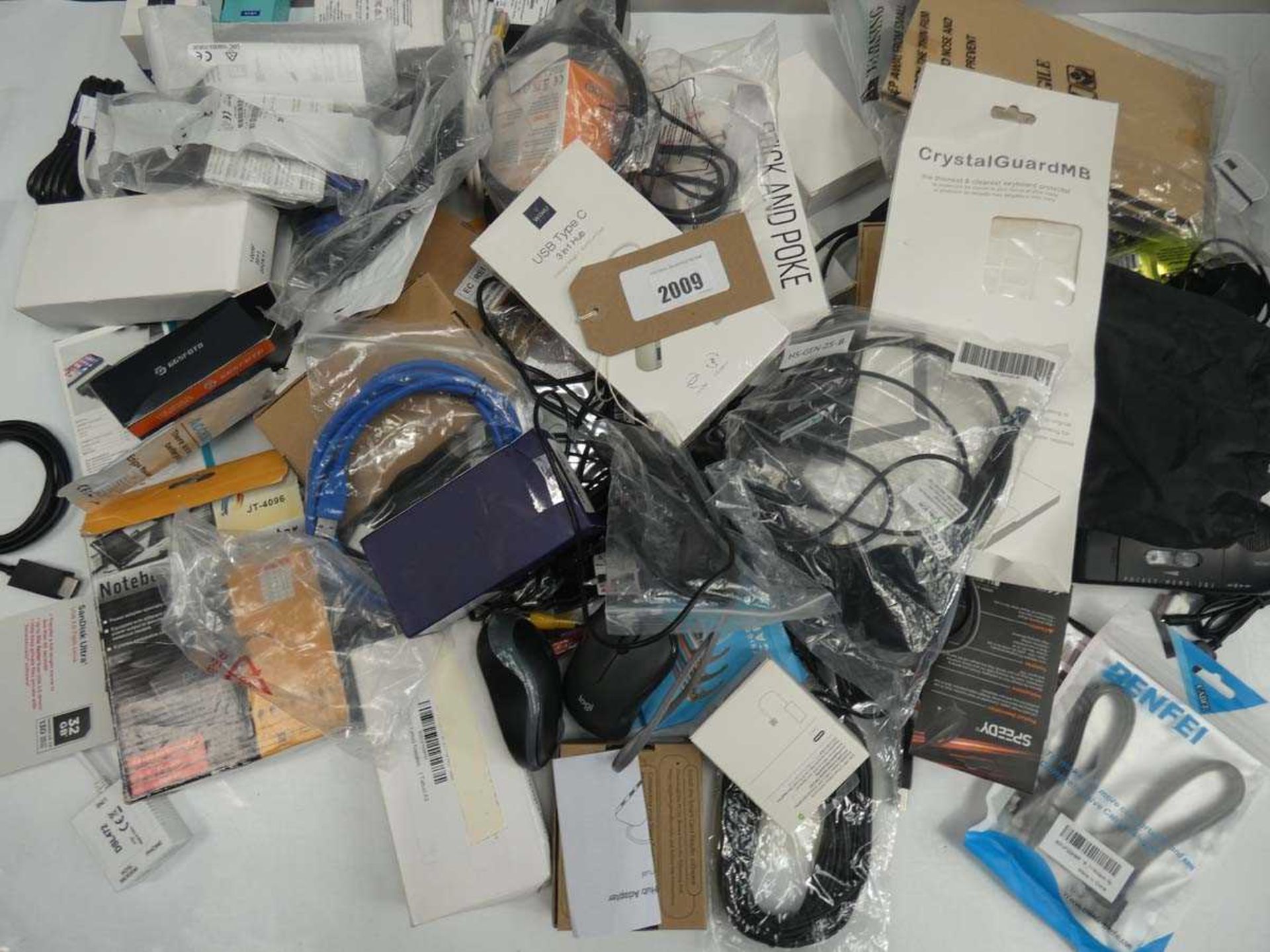 +VAT Bag containing cables, PSUs, PC mice, headsets, adapters, etc