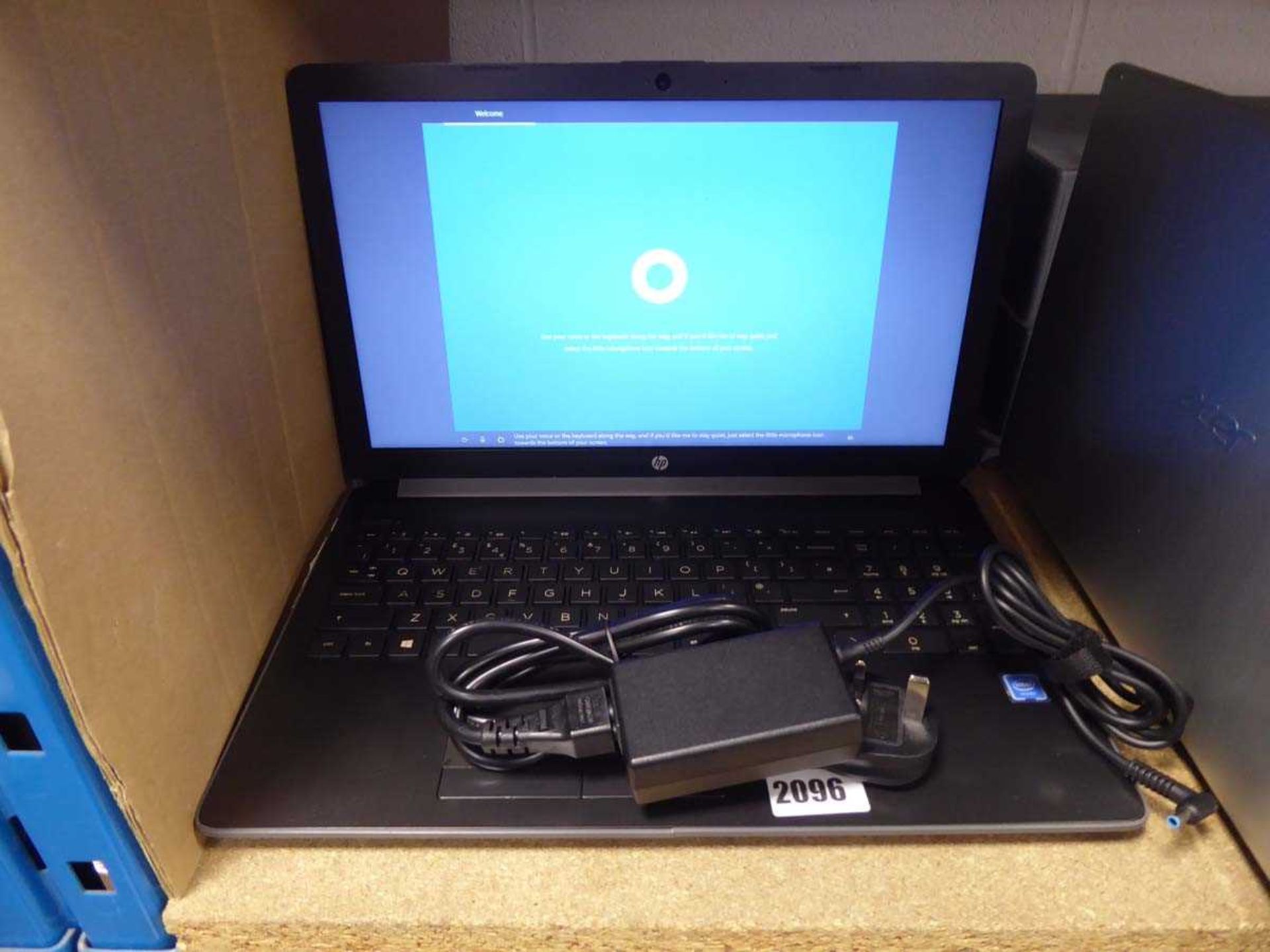 HP laptop with psu, Intel processor with loose screen bezel