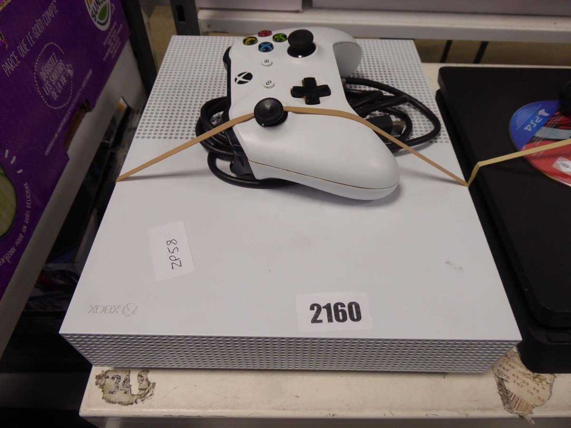 Xbox One S console with controller