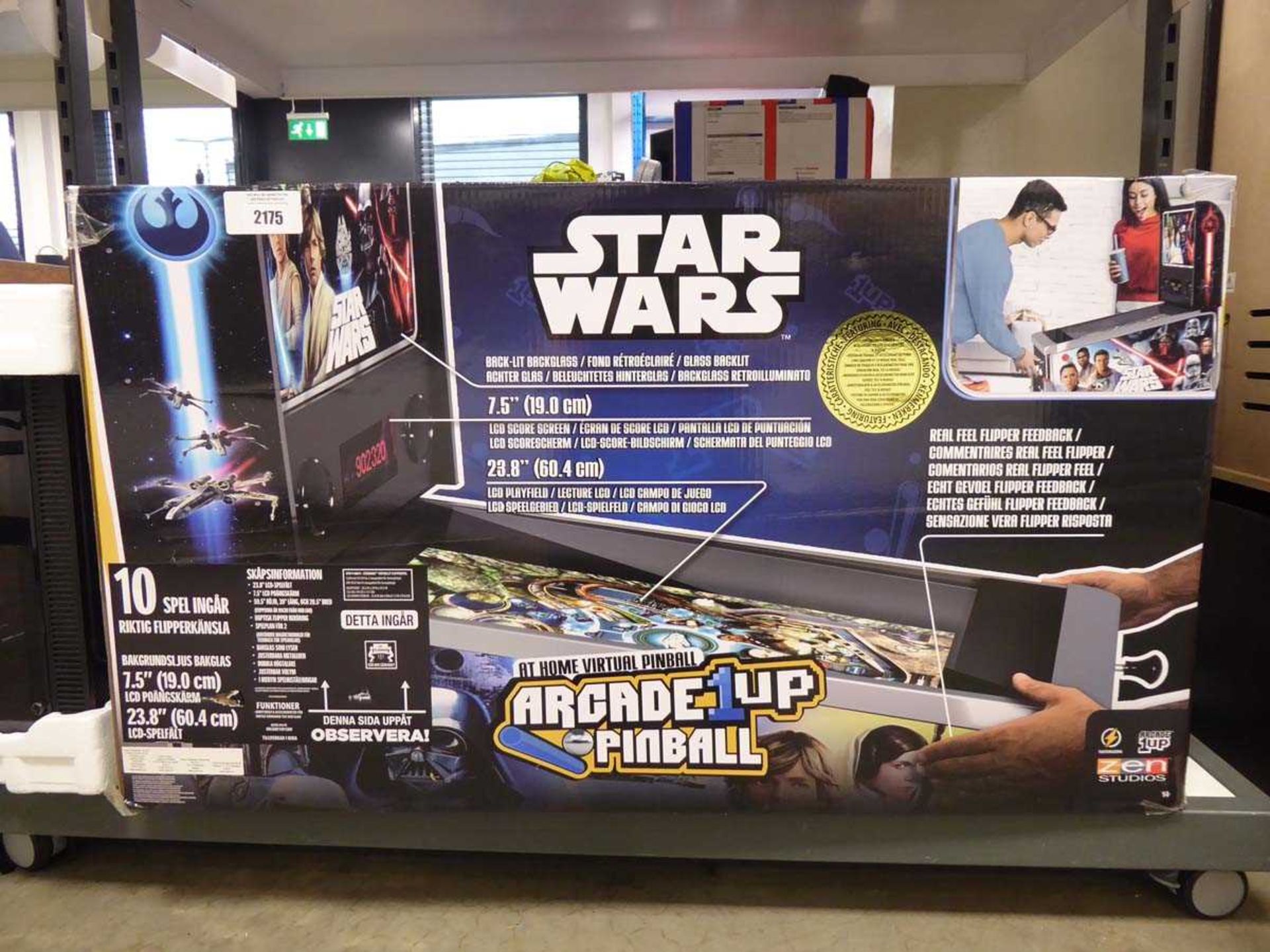 +VAT Star Wars virtual pinball Arcade One Up machine by Zen Studios in box