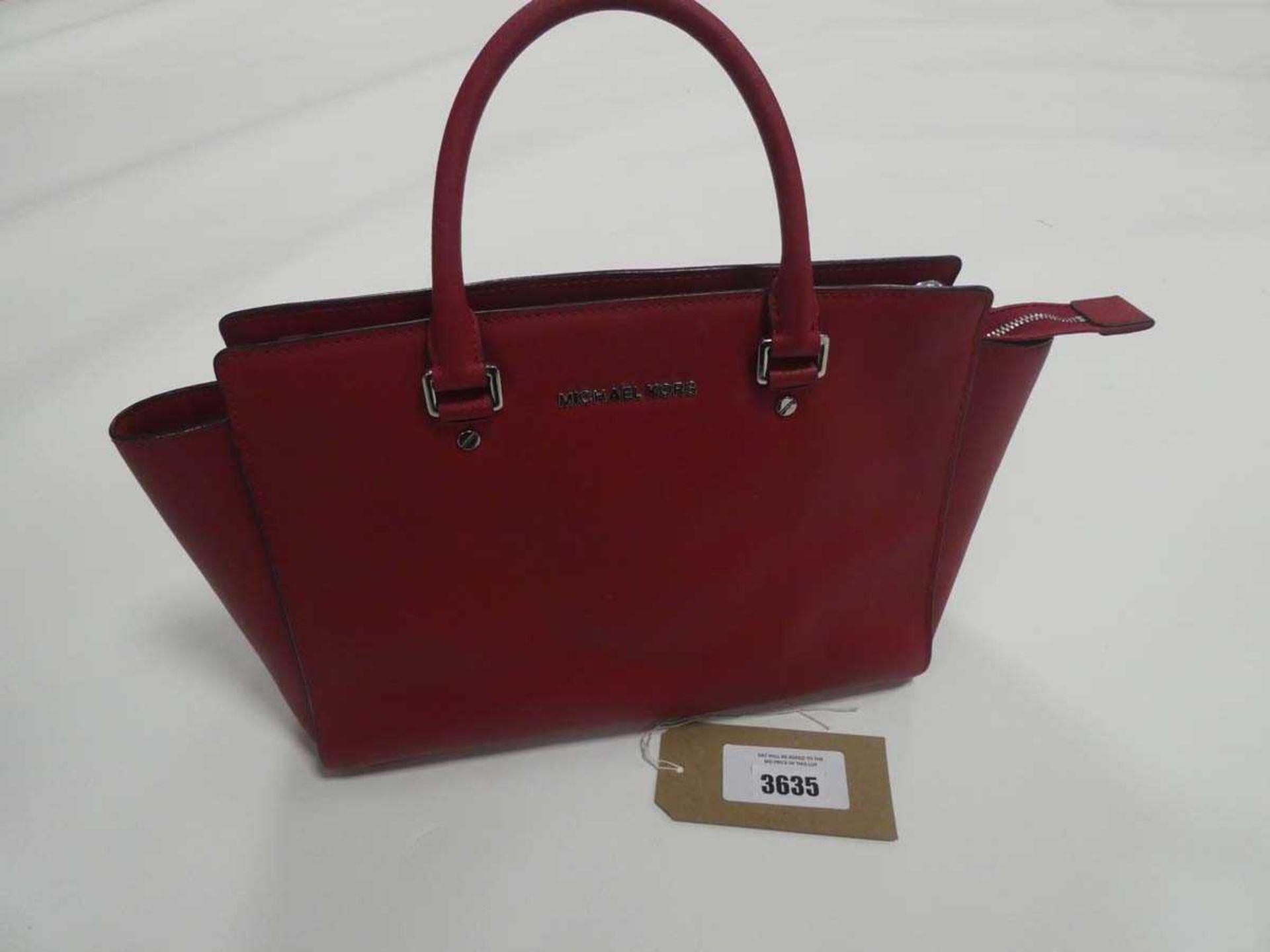 +VAT Michael Kors large handbag in red with dust bag (signs of wear)
