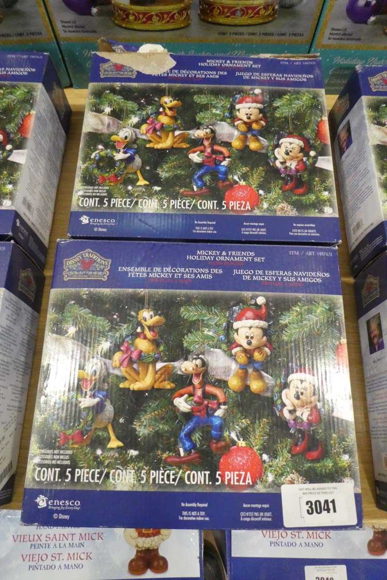 +VAT 2 Disney Traditions Mickey & Friends holiday ornament set