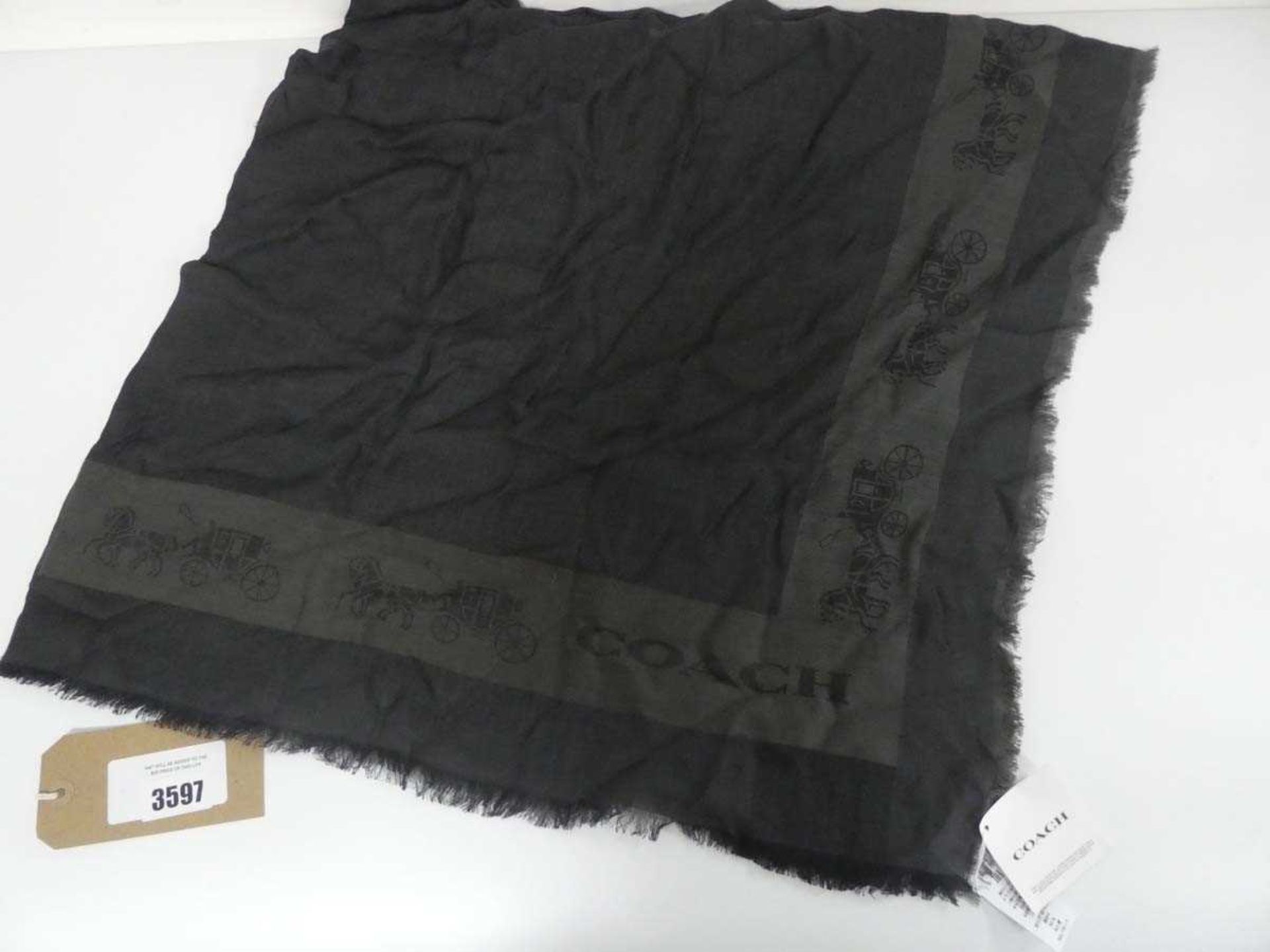 +VAT Coach New York printed scarf in black