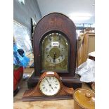 Dome topped bracket clock plus a small Napoleon hat clock