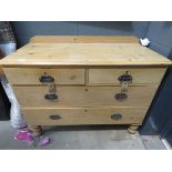 Pine chest of two over two drawers