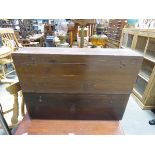 Pair of pine rectangular storage boxes