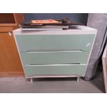 Painted 1950's chest of three drawers