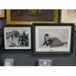 2 x photographic prints, The Railway Children and Audrey Hepburn