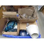 +VAT Pallet with a quantity of ceiling lights, fittings and cushions