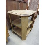 Small oak 3-tier sidetable