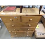 Pine chest of two over four drawers