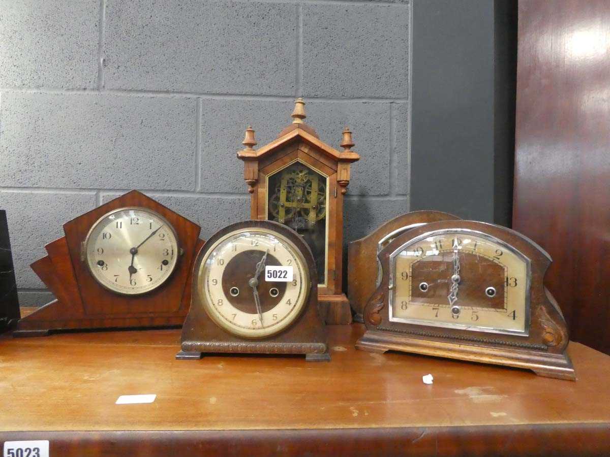 5 1930's and later mantle clocks