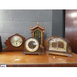 5 1930's and later mantle clocks