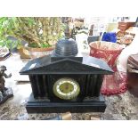 Slate mantle clock