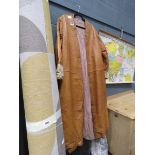 Tan leather coat