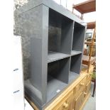 Grey high gloss storage cube