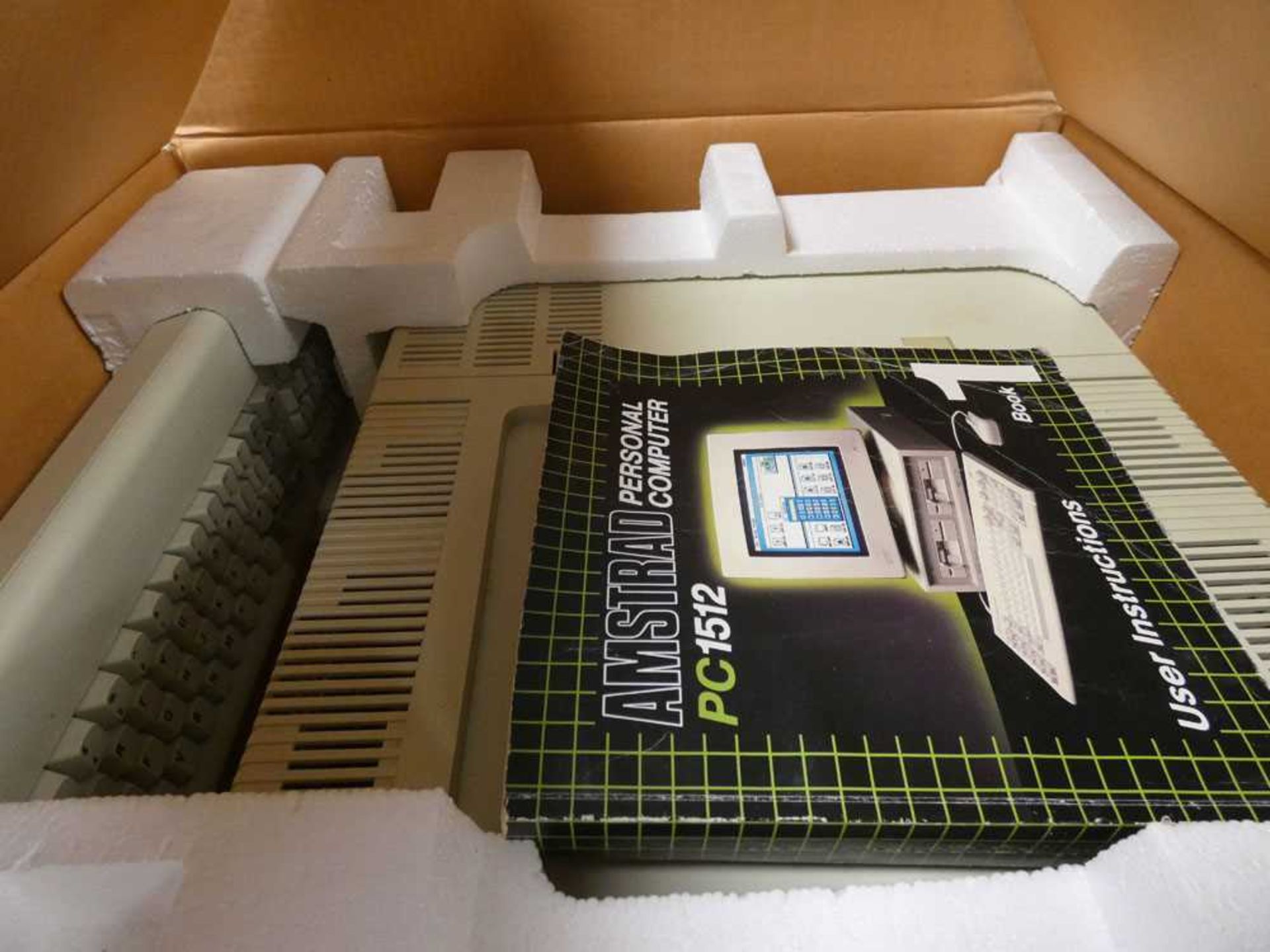 Amstrad PC console (no monitor) with keyboard, mouse and box - Image 2 of 2