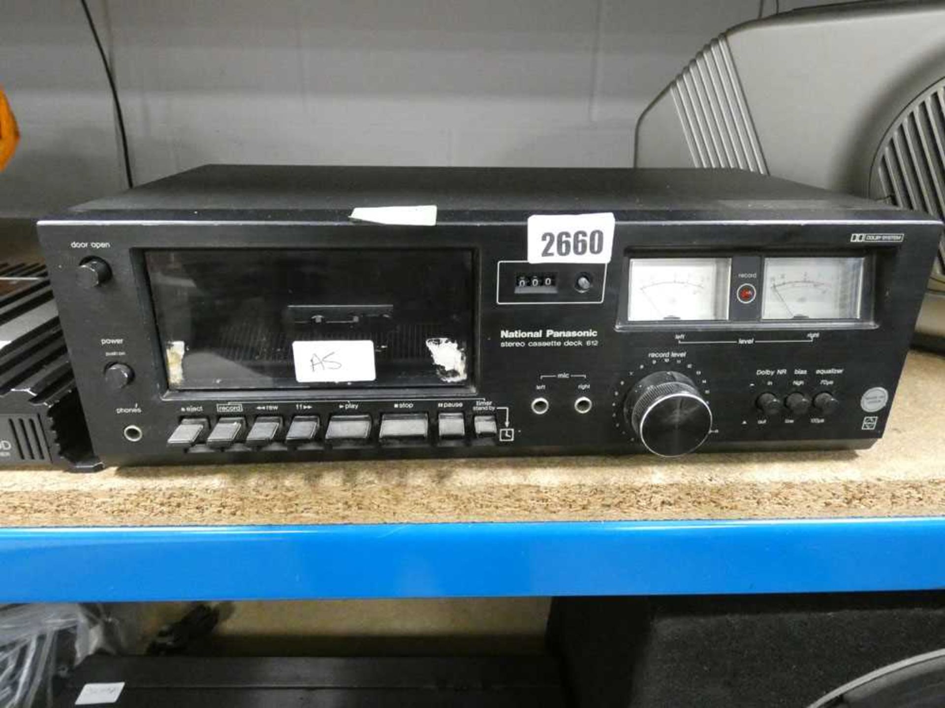 National Panasonic stereo cassette deck model 612
