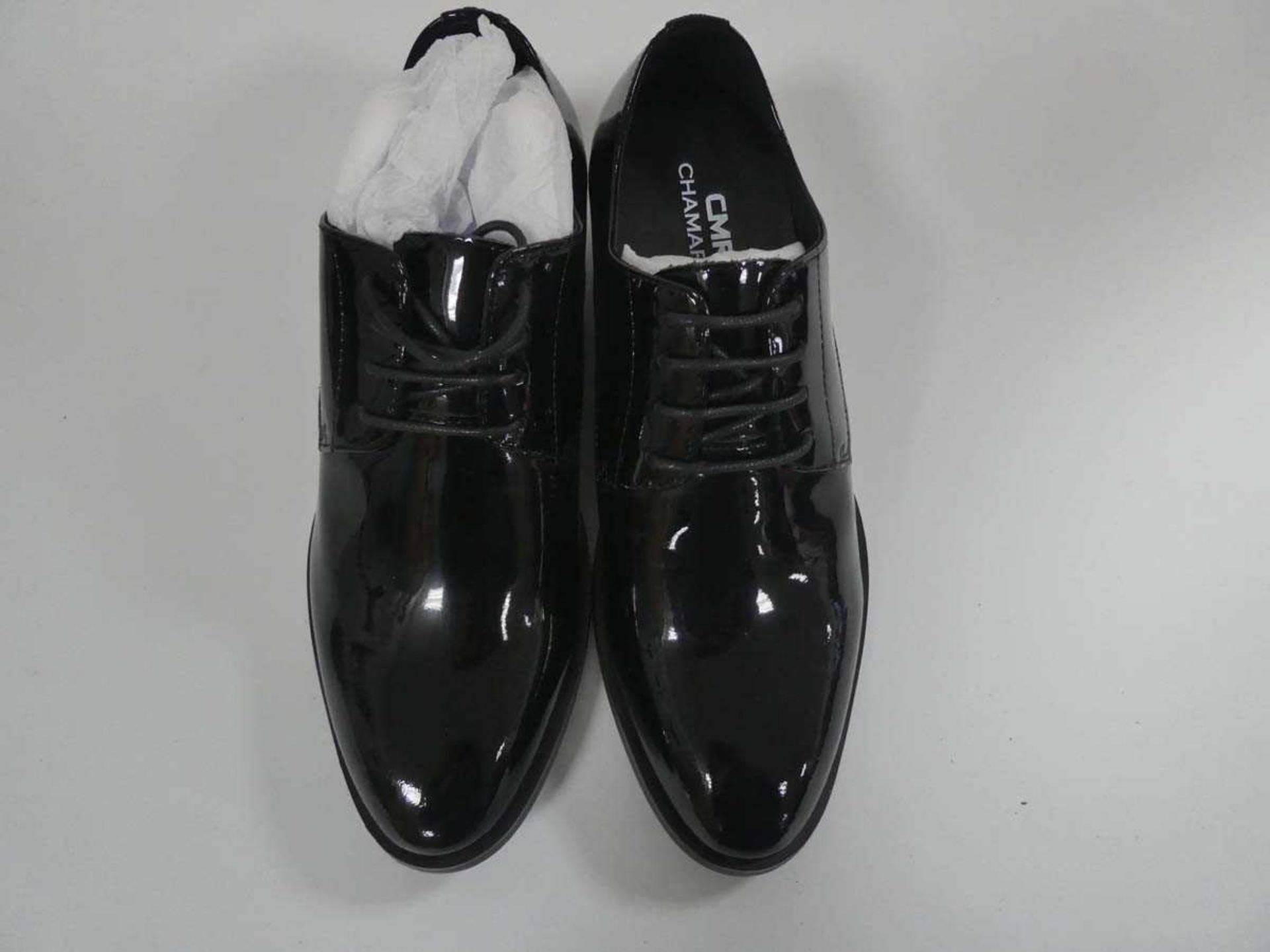 +VAT Boxed pair of Chamaripa patent dress shoes in black size 235 with dust bags (box missing lid) - Image 2 of 4