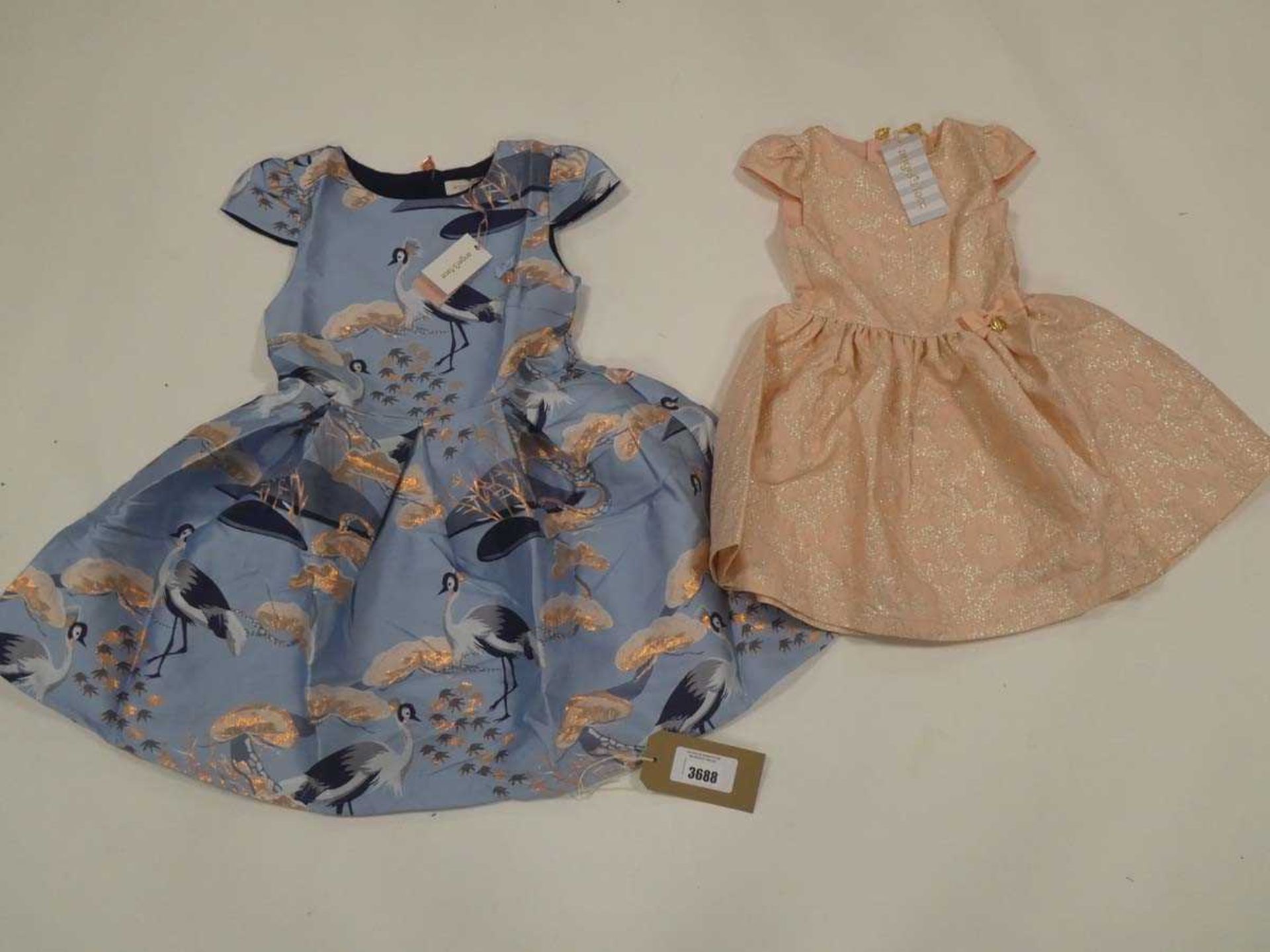 Angel's Face by Keely Deininger bridget dress in blush age 5-6 together with heron dress in baby