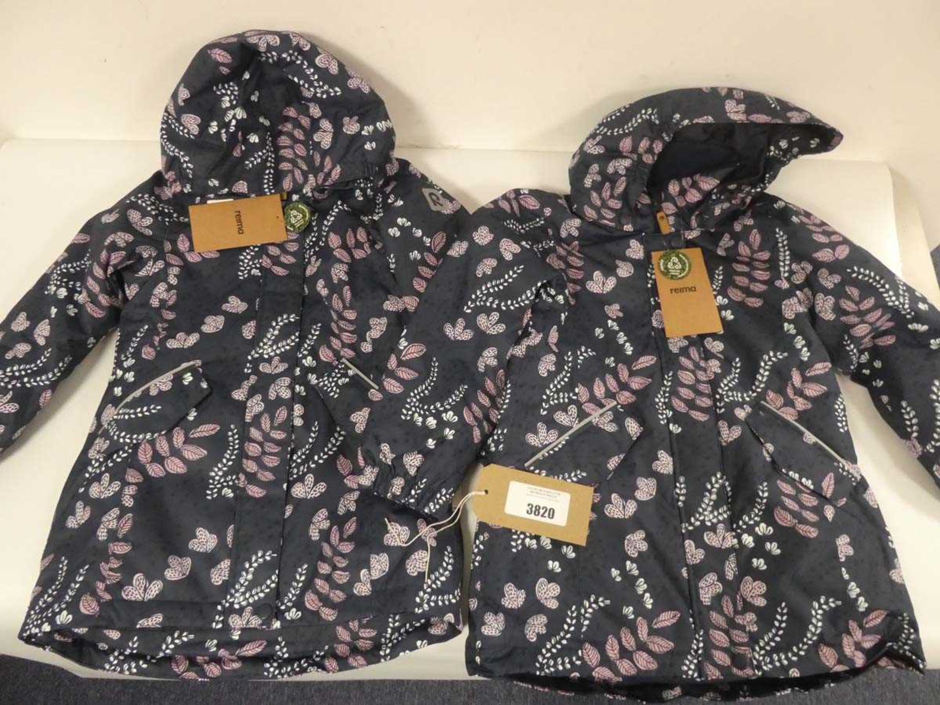 Two Reima girls winter Taho jackets in navy, size 116cm/6 years (bagged)