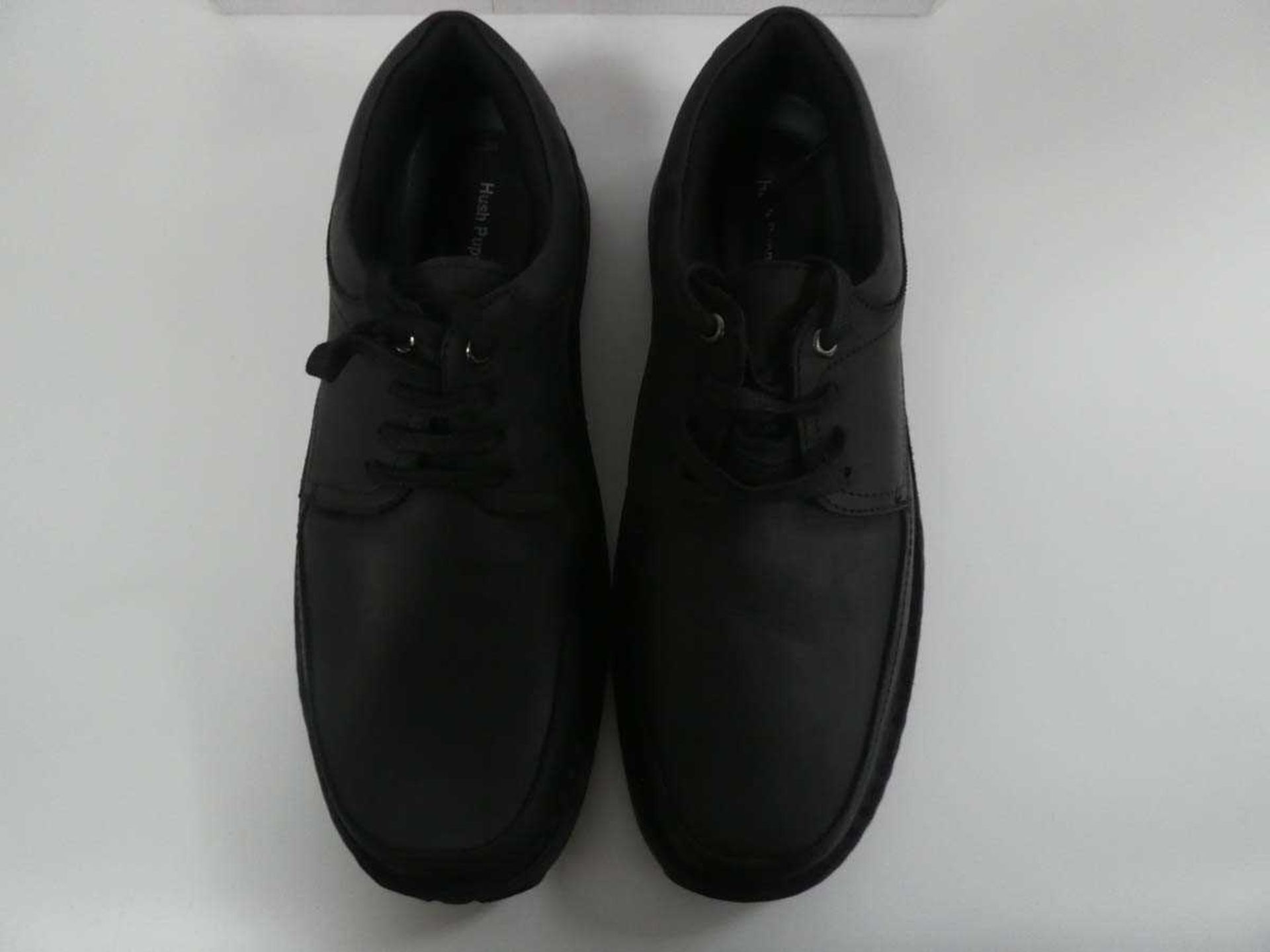 +VAT Boxed pair of Hush Puppies formal shoes in black size UK11 - Image 2 of 4