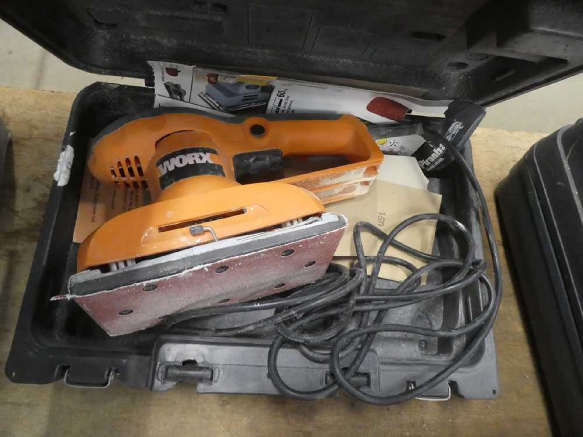 Worx sander in carry case