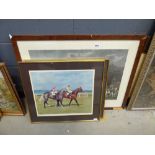 'Memorial Picture of York and Ainsty Hunt' engraving plus various other horse racing and hunting