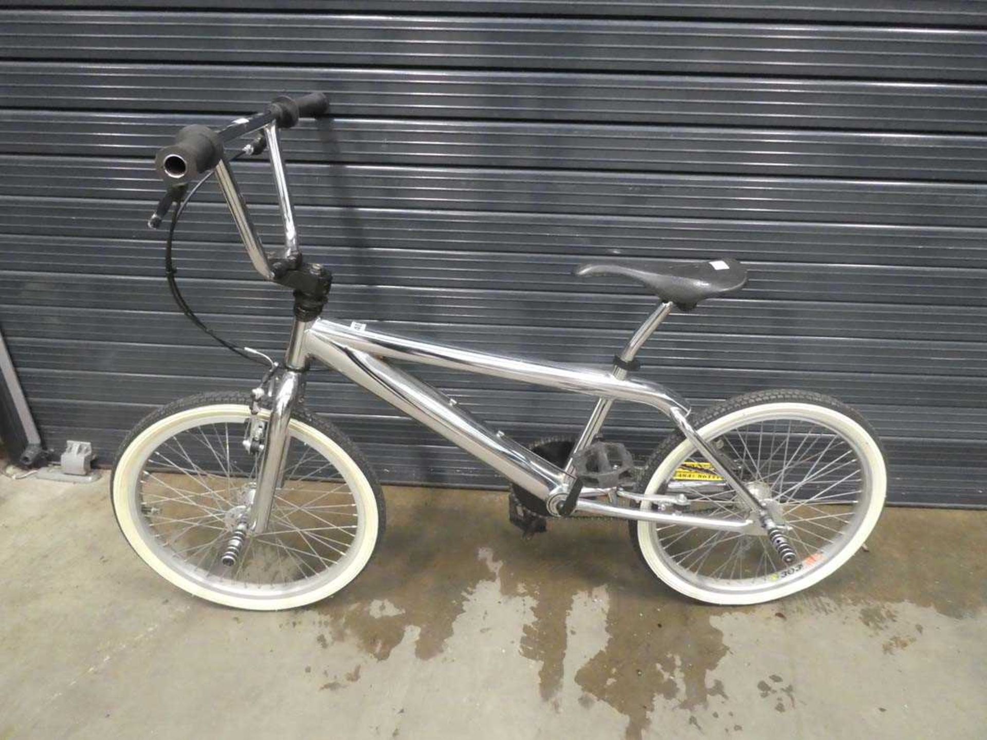 Silver BMX bike