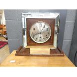 (2) Mantel clock with mirrored case