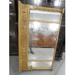 3 panelled over mantle in gilt frame