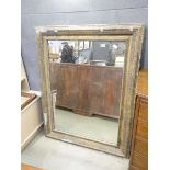 Rectangular mirror in gilt frame