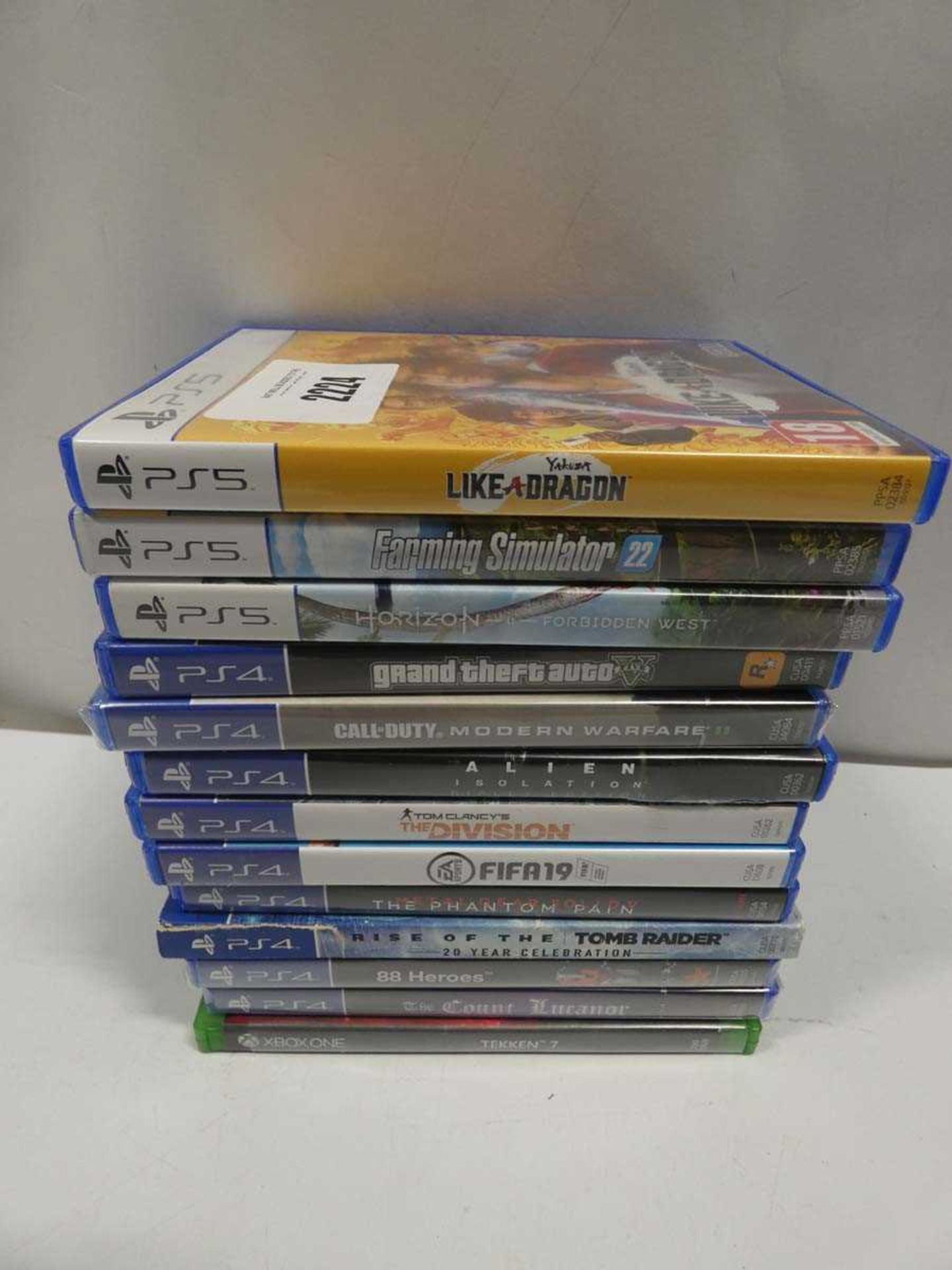 +VAT 3x PS5 games, 9x PS4 games and 1x Xbox One game