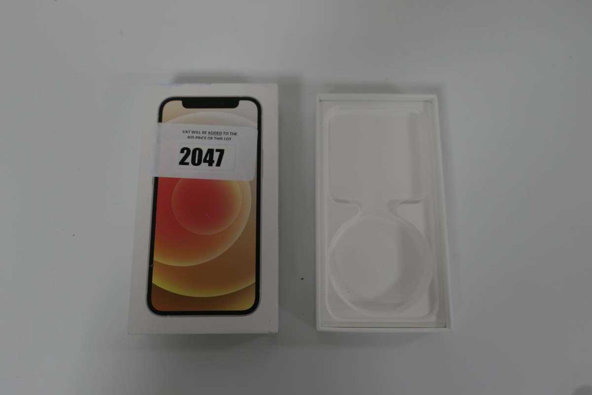 +VAT iPhone 12 Mini 128GB A2399 White smartphone with box - Image 3 of 3