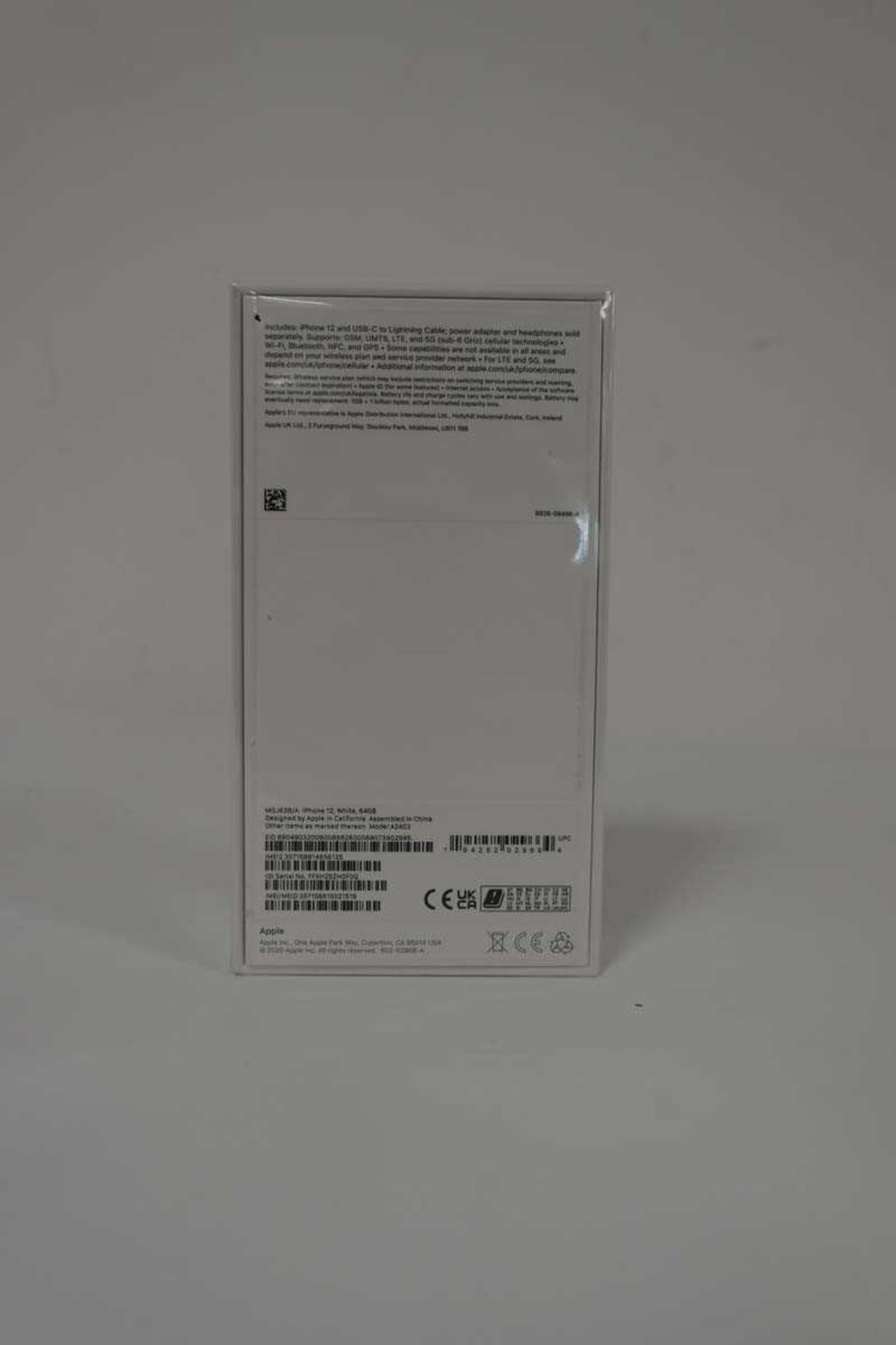 +VAT *Sealed* iPhone 12 64GB A2403 White smartphone - Image 2 of 3