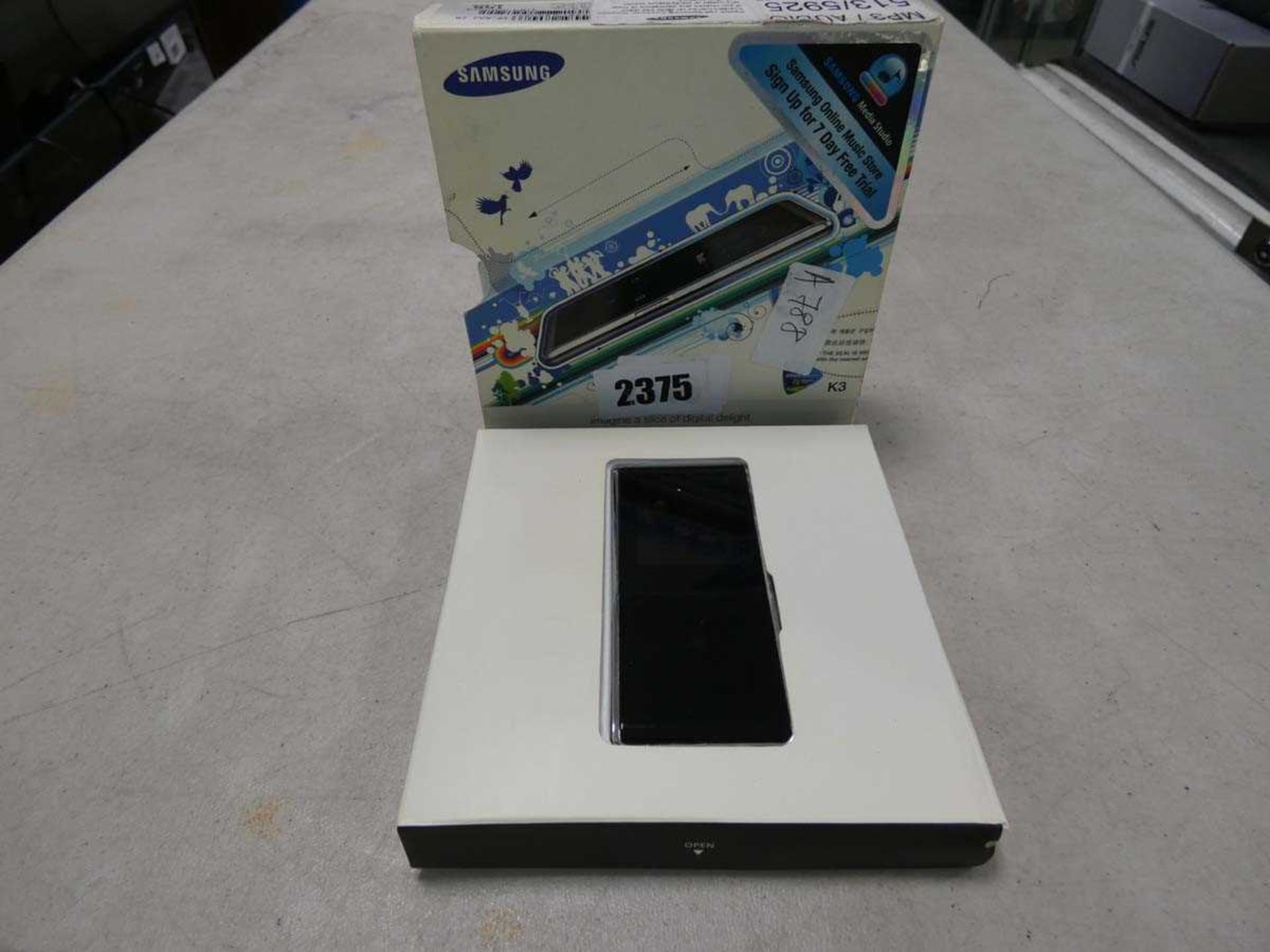 Samsung K3 MP3 player, model no. K3, with box