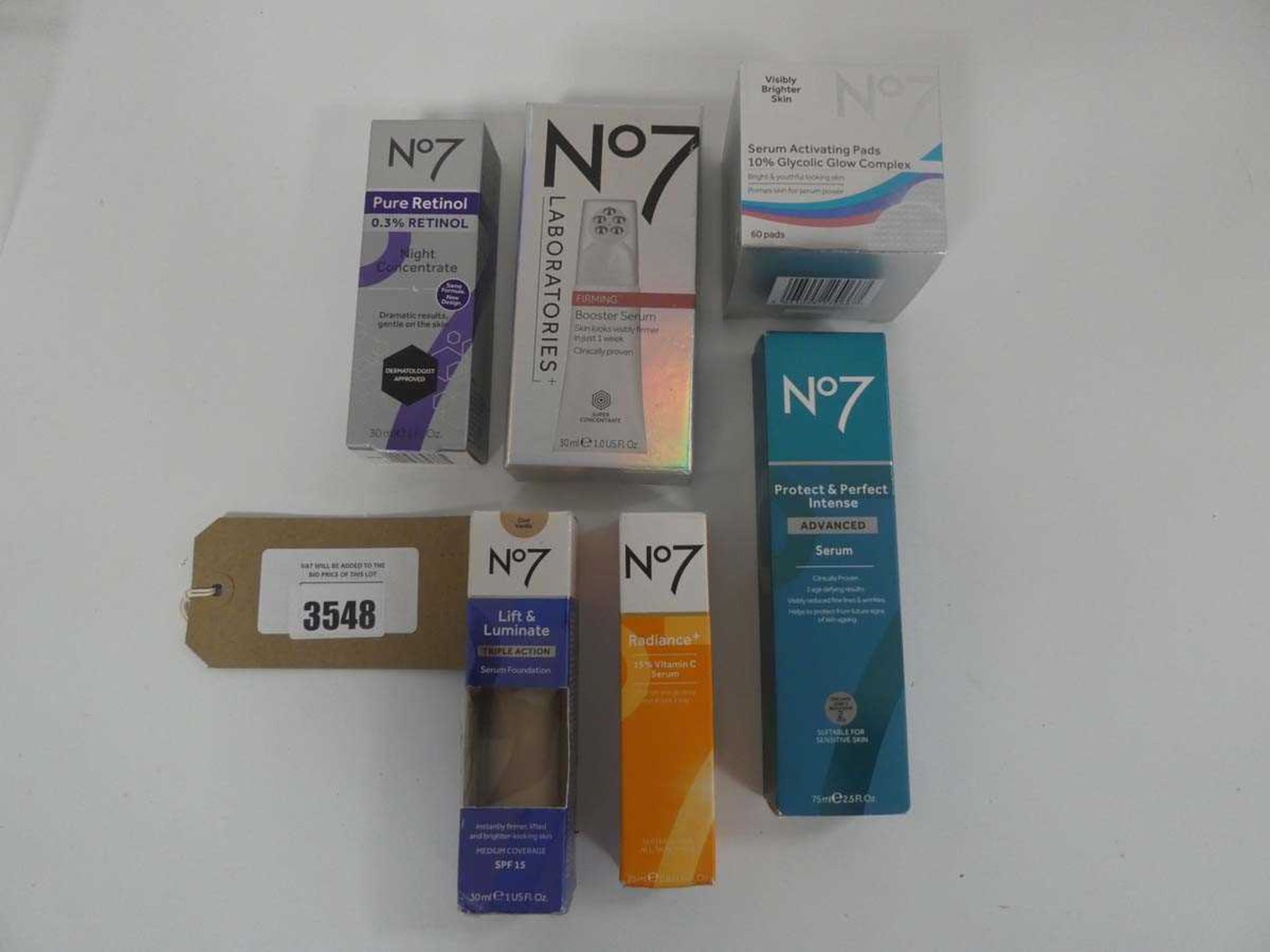 +VAT Selection of No7 cosmetic skincare products