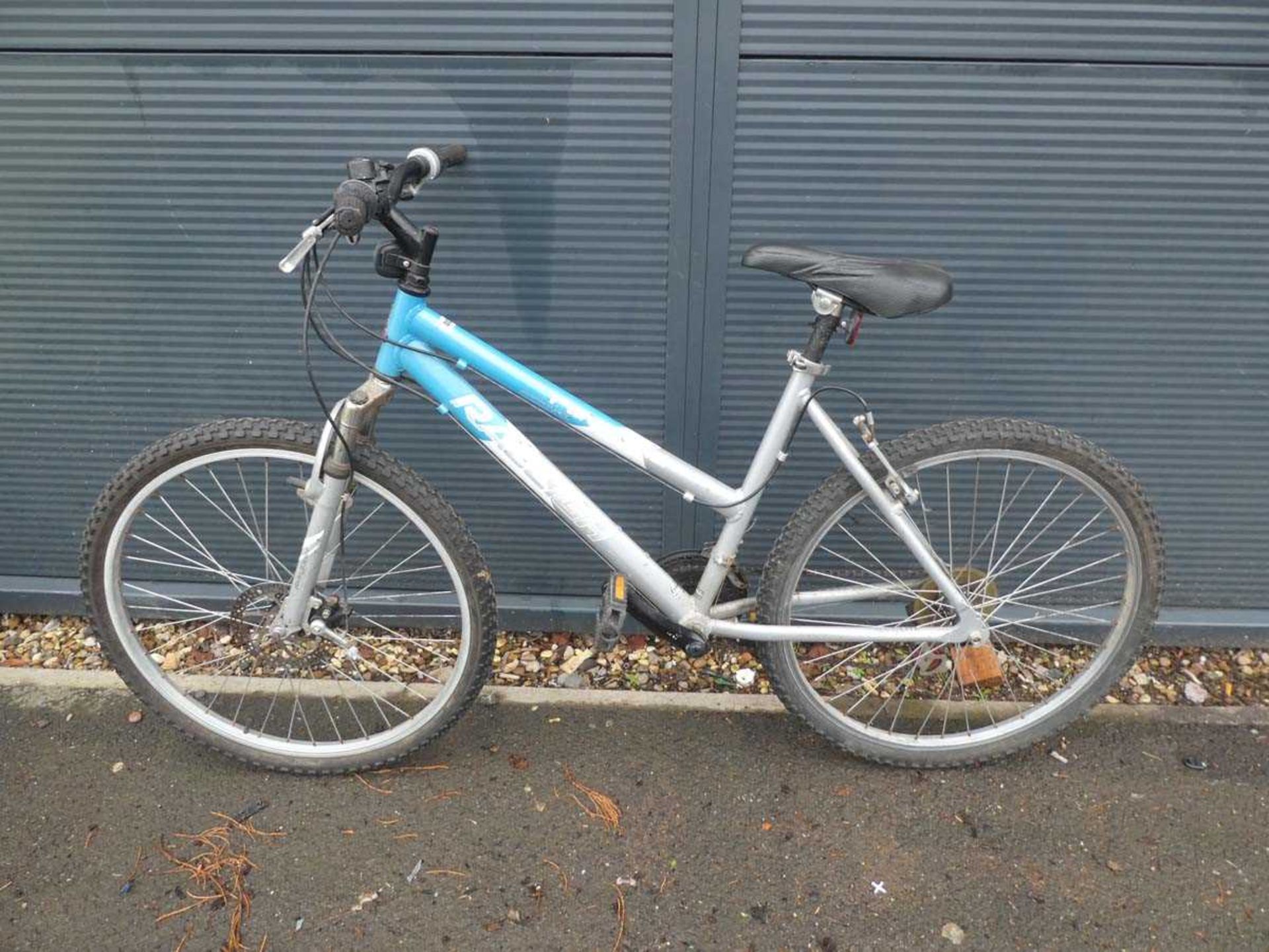 Raleigh silver and blue ladies mountain bike