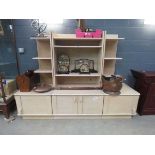 Lime washed G-Plan wall unit in 3 sections