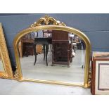 Overmantle in gilt frame