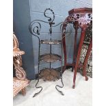 Wrought iron 3 tier cake stand