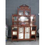 An Edwardian mirror back sideboard