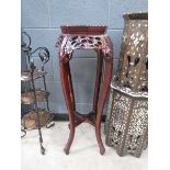 Oriental plant stand with marble surface