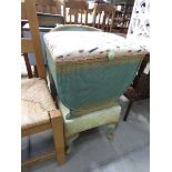 Lloyd Loom style ottoman plus chair