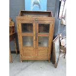 +VAT Glazed double door cupboard with gallery