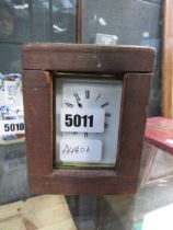 Brass carriage clock with case