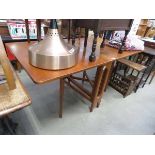 Teak drop side dining table