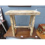 +VAT Rustic pine stool