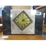 Art Deco marble mantle clock