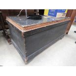 Black painted blanket box